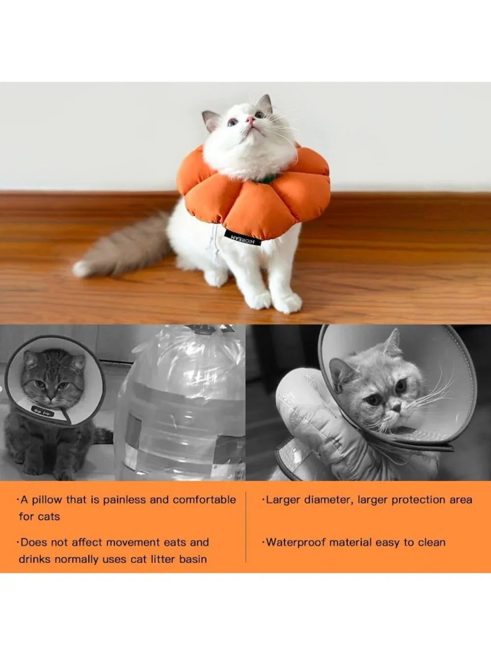 Animal Cone Alternative Waterproof Recovery Collar Anti Bite Lick Wound Healing